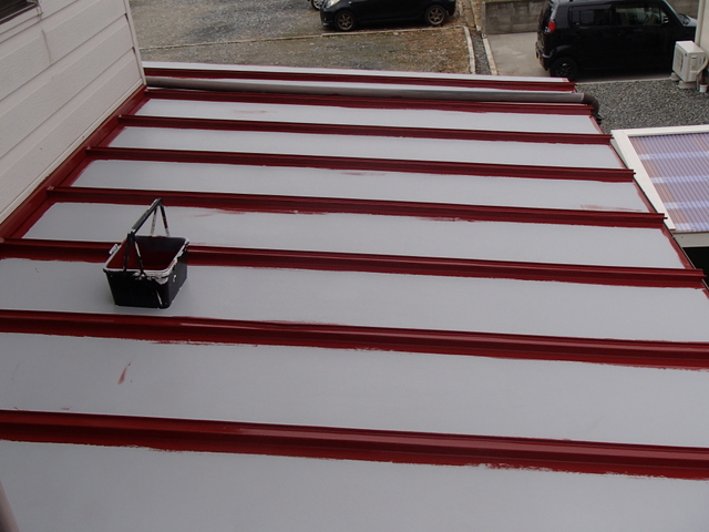 トタン屋根　上塗り塗装