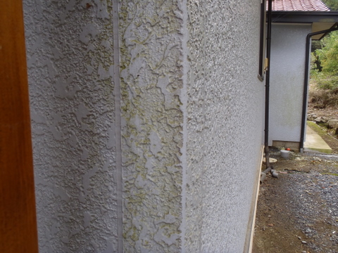 外壁塗装　水洗い前　宮城県石巻市