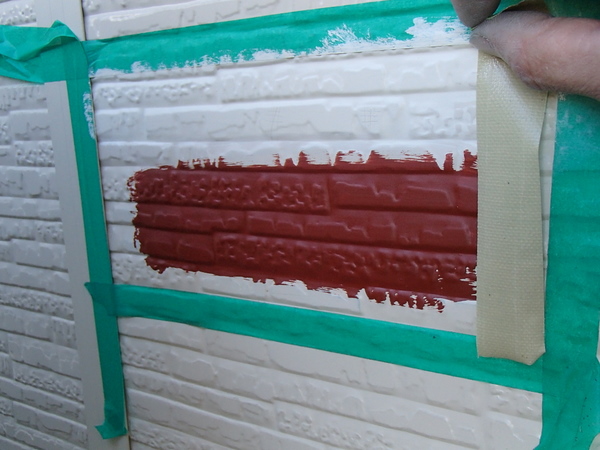 外壁塗装　金属サイディング　付着性テスト